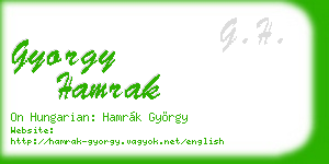 gyorgy hamrak business card